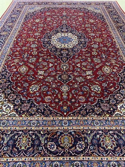 27155773h - Keschan fein, Persien, Mitte 20.Jhd, Wolle auf Baumwolle, ca. 414 x 297 cm, EHZ: 2 ...