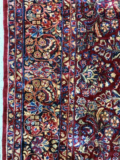 27155774c - Us Re-Import Sarogh, Persien, Anfang 20.Jhd, Wolle auf Baumwolle, ca. 360 x 275 cm,EHZ: ...