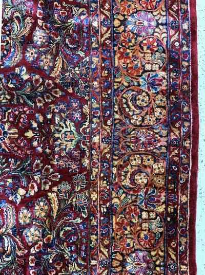 27155774e - Us Re-Import Sarogh, Persien, Anfang 20.Jhd, Wolle auf Baumwolle, ca. 360 x 275 cm,EHZ: ...