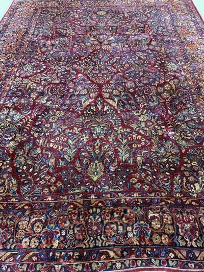27155774h - Us Re-Import Sarogh, Persien, Anfang 20.Jhd, Wolle auf Baumwolle, ca. 360 x 275 cm,EHZ: ...