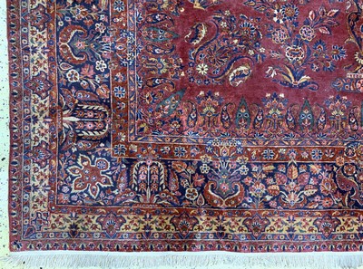 27155775b - Us Re-Import Keschan fein, Persien, Anfang 20.Jhd, Korkwolle auf Baumwolle, ca. 550 x ...