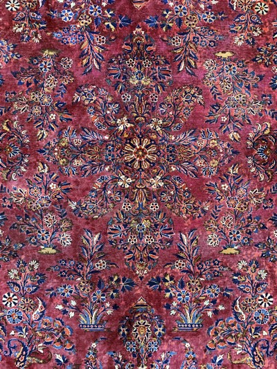 27155775d - Us Re-Import Keschan fein, Persien, Anfang 20.Jhd, Korkwolle auf Baumwolle, ca. 550 x ...