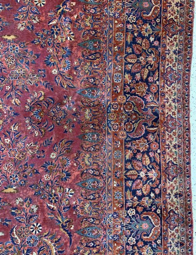 27155775e - Us Re-Import Keschan fein, Persien, Anfang 20.Jhd, Korkwolle auf Baumwolle, ca. 550 x ...