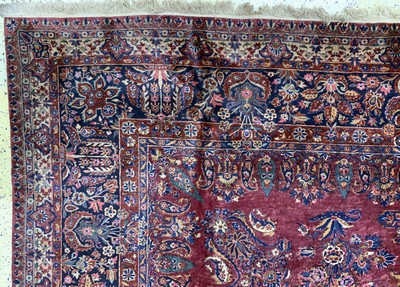 27155775g - Us Re-Import Keschan fein, Persien, Anfang 20.Jhd, Korkwolle auf Baumwolle, ca. 550 x ...