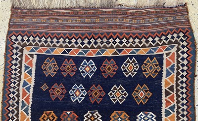 27155777a - Ghaschgai Kelim antik, Persien, um 1900, Wolle auf Wolle, ca. 235 x 150 cm, EHZ: 2 ...