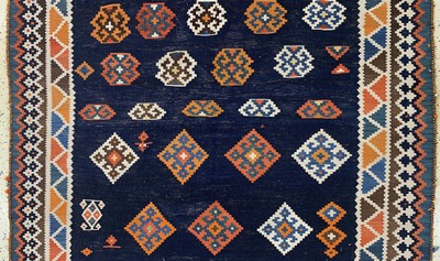 27155777b - Ghaschgai Kelim antik, Persien, um 1900, Wolle auf Wolle, ca. 235 x 150 cm, EHZ: 2 ...