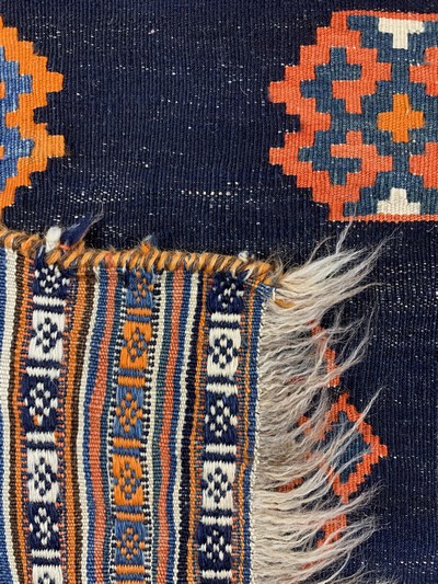 27155777e - Ghaschgai Kelim antik, Persien, um 1900, Wolle auf Wolle, ca. 235 x 150 cm, EHZ: 2 ...