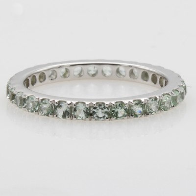 27155778a - Ring mit Beryllen, WG 750/000, 30 Berylle zus. ca. 1.16 ct, RW ca. 55 Schätzpreis: 850, ...