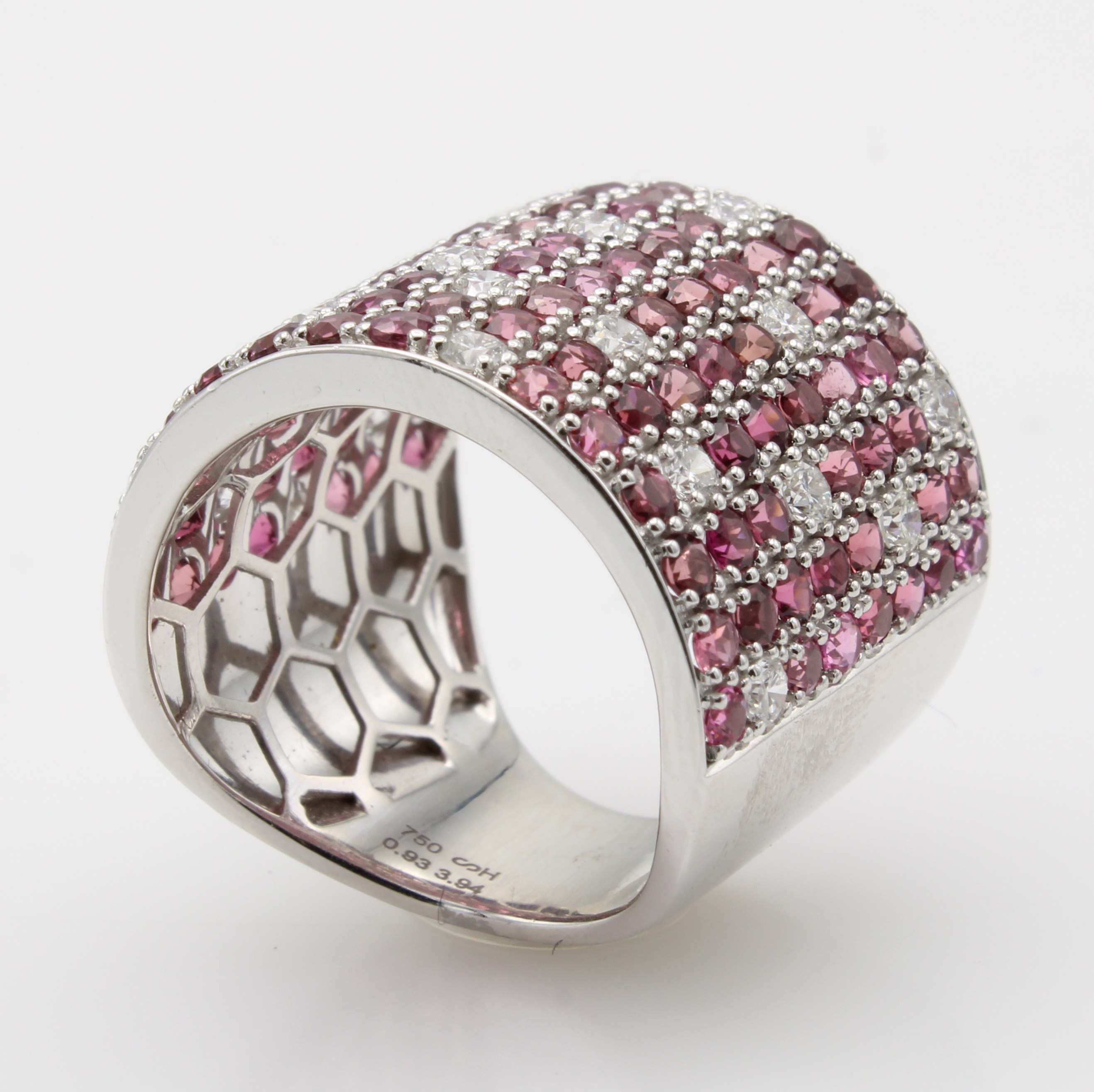 Image 27155809 - Breiter Ring mit Turmalinen und Brillanten, WG 750/000, 100 Turmaline zus. ca. 3.94 ct, ...