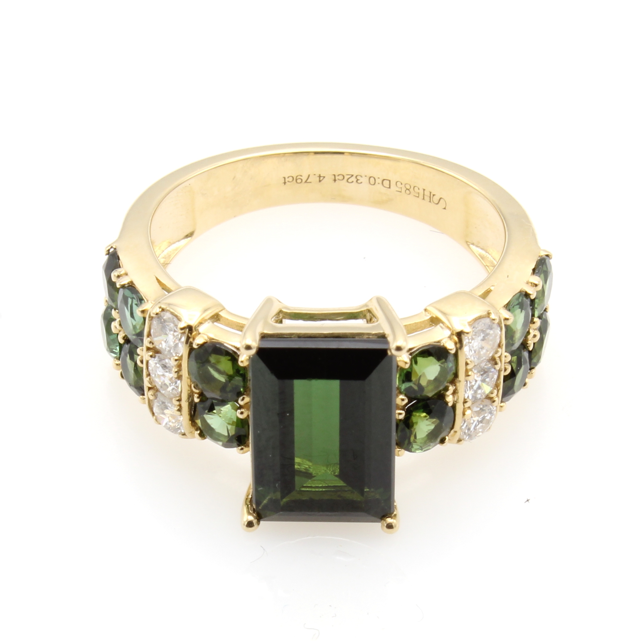 Image 27155812 - Ring mit Turmalinen und Brillanten, GG 585/ 000, Turmaline zus. ca. 4.79 ct, 6 Brill. ...