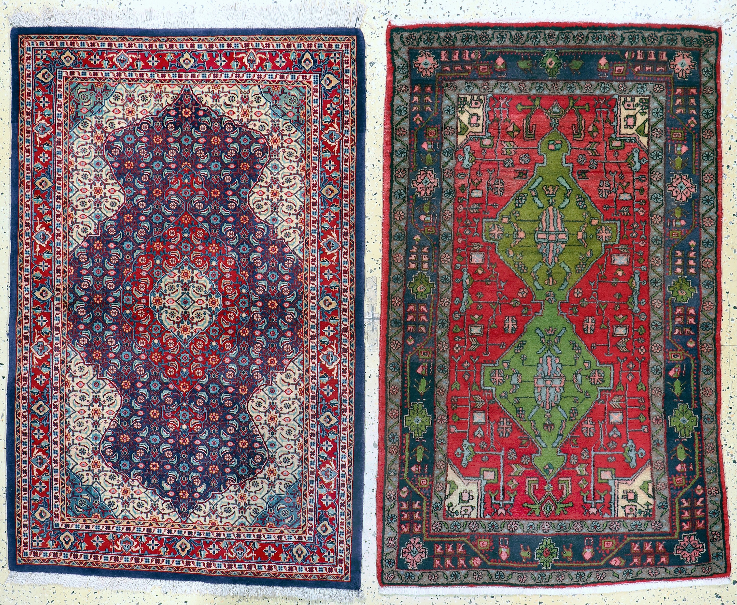 Image 27155827 - 2 Lots Sarogh & Koliai, Persien, Ende 20.Jhd, Wolle auf Baumwolle, ca. 160 x 103 ...