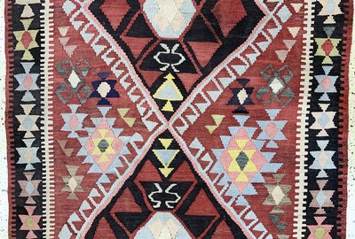 27155815b - Bachtiar Kelim, Persien, Mitte 20.Jhd, Wolle auf Baumwolle, ca. 245 x 135 cm, ...