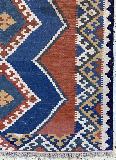 27155818a - Ghaschgai Kelim, Persien, Ende 20.Jhd, Wolle auf Wolle, ca. 197 x 145 cm, ...
