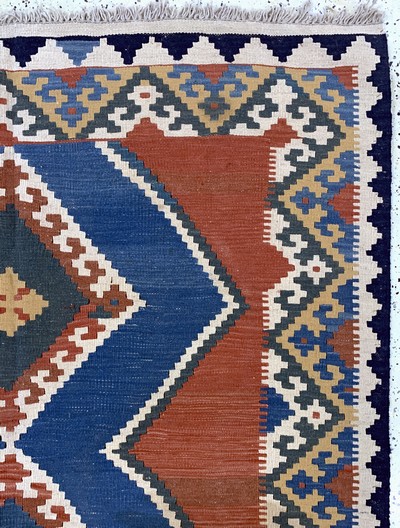 27155818d - Ghaschgai Kelim, Persien, Ende 20.Jhd, Wolle auf Wolle, ca. 197 x 145 cm, ...