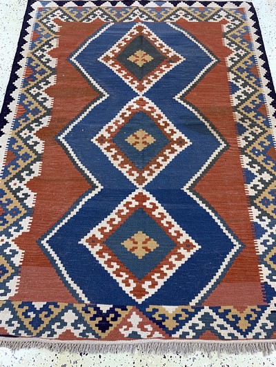 27155818e - Ghaschgai Kelim, Persien, Ende 20.Jhd, Wolle auf Wolle, ca. 197 x 145 cm, ...