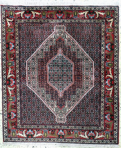 Image Senneh, Persia, late 20th century, wool on cotton, approx. 145 x 123 cm, condition: ...
