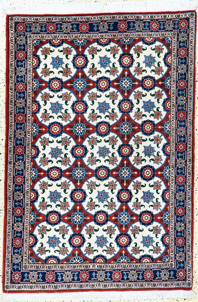 Image Weramin fine, Persia, late 20th century, corkwool on cotton, approx. 155 x 107 cm, ...