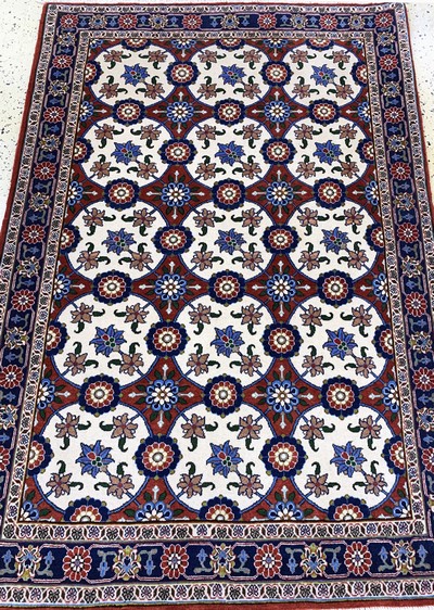 27155825c - Weramin fein, Persien, Ende 20.Jhd, Korkwolle auf Baumwolle, ca. 155 x 107 cm, ...
