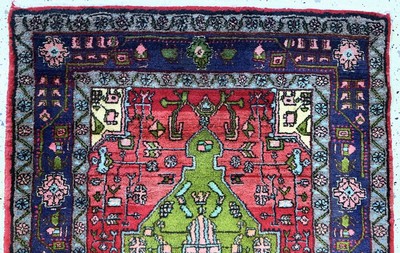 27155827a - 2 Lots Sarogh & Koliai, Persien, Ende 20.Jhd, Wolle auf Baumwolle, ca. 160 x 103 ...