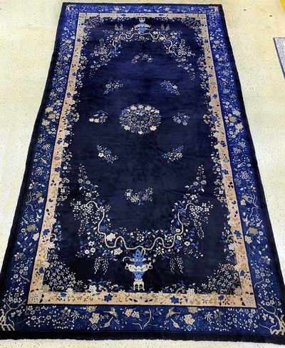Image Beijing#´Palace Carpet#´antique, China, around1900, wool on cotton, approx. 585 x 310 cm, ...
