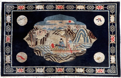 Image Pao Tow antique, China, around 1900, wool on cotton, approx. 205 x 130 cm, condition: 2 ...