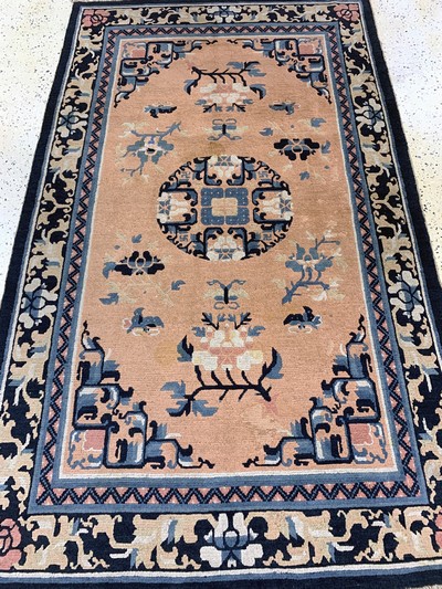 27155840e - Ning-Hsia antik, China, um 1900, Wolle auf Baumwolle, ca. 213 x 130 cm, EHZ: ...