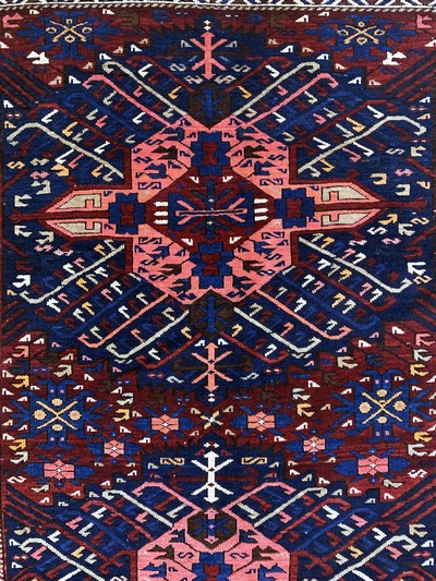 27155843d - ´Seichur´Kazak antik, Kaukasus, um 1900, Wolle auf Wolle, ca. 242 x 145 cm, EHZ: 2, ...