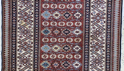 27155845c - Schirwan, Azerbaijan, Ende 20.Jhd, Wolle auf Baumwolle, ca. 160 x 110 cm, EHZ: 2 ...