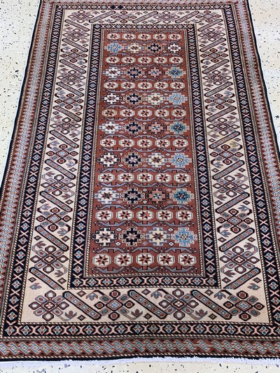 27155845d - Schirwan, Azerbaijan, Ende 20.Jhd, Wolle auf Baumwolle, ca. 160 x 110 cm, EHZ: 2 ...