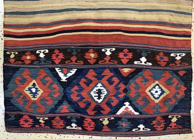 27155846b - Shahsawan Mafraschteil, Persien, um 1900, Wolle auf Wolle, ca. 130 x 105 cm, EHZ: 2 ...
