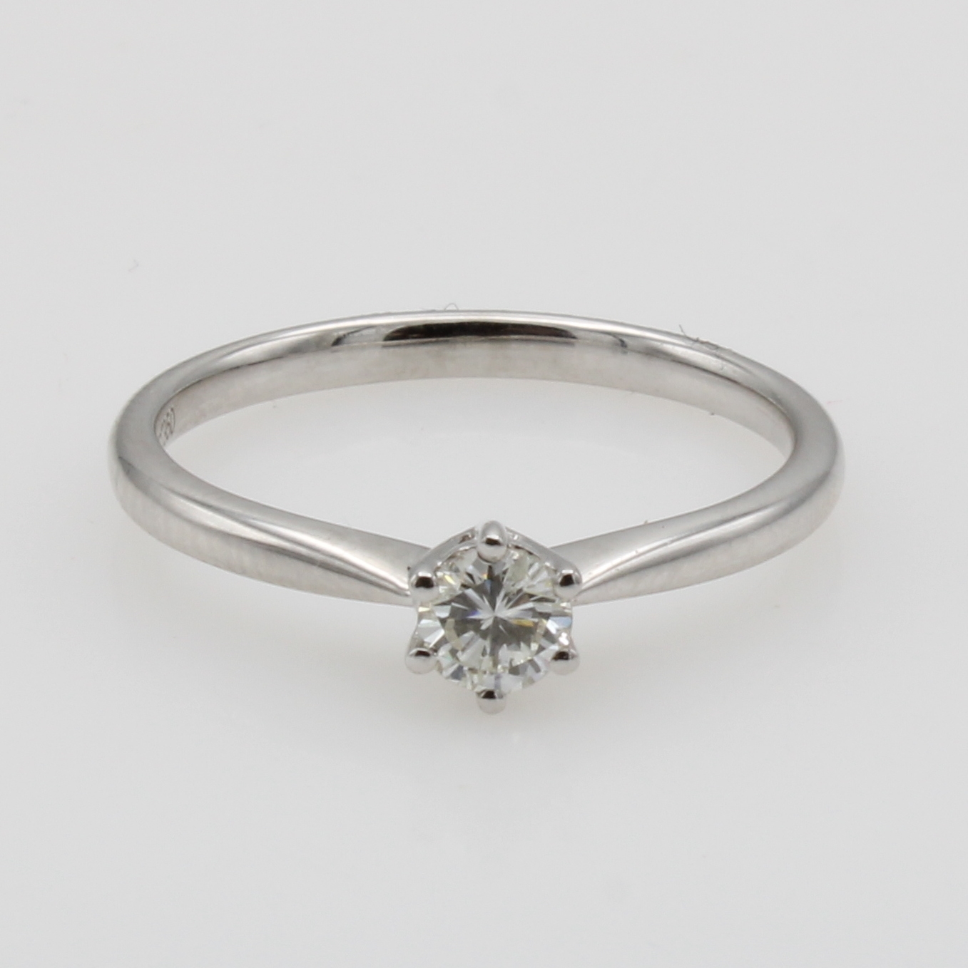 Image 27156301 - Ring mit Brillantsolitär, Platin 950/000, Brill. ca. 0.25 ct l.get.Weiß/p1, RW 55 ...