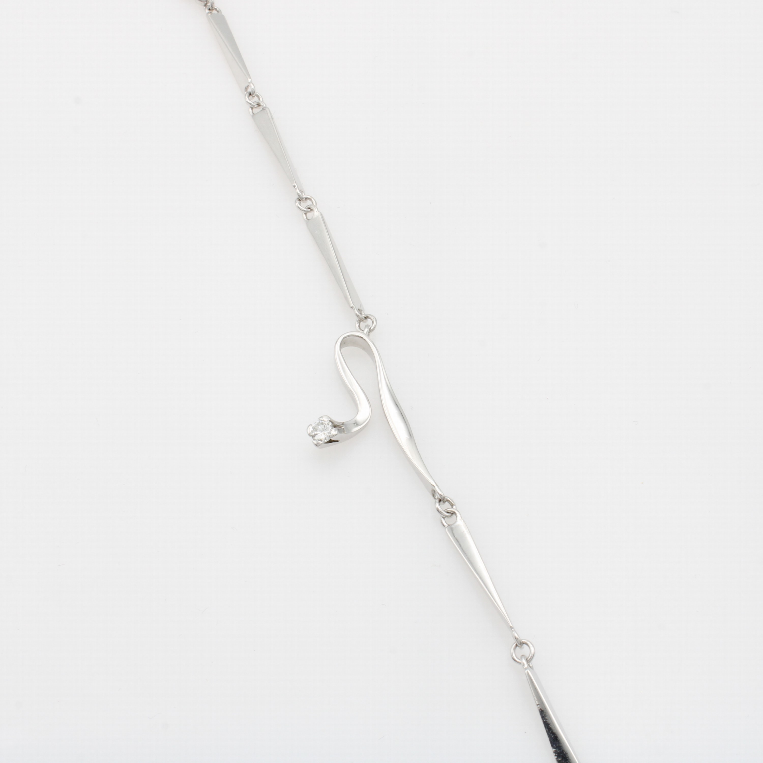 Image 27156394 - Armband mit Brillant, WG 585/000, Brill. ca. 0.15 ct feines Weiß/vs, Karabinerschl., L. ...