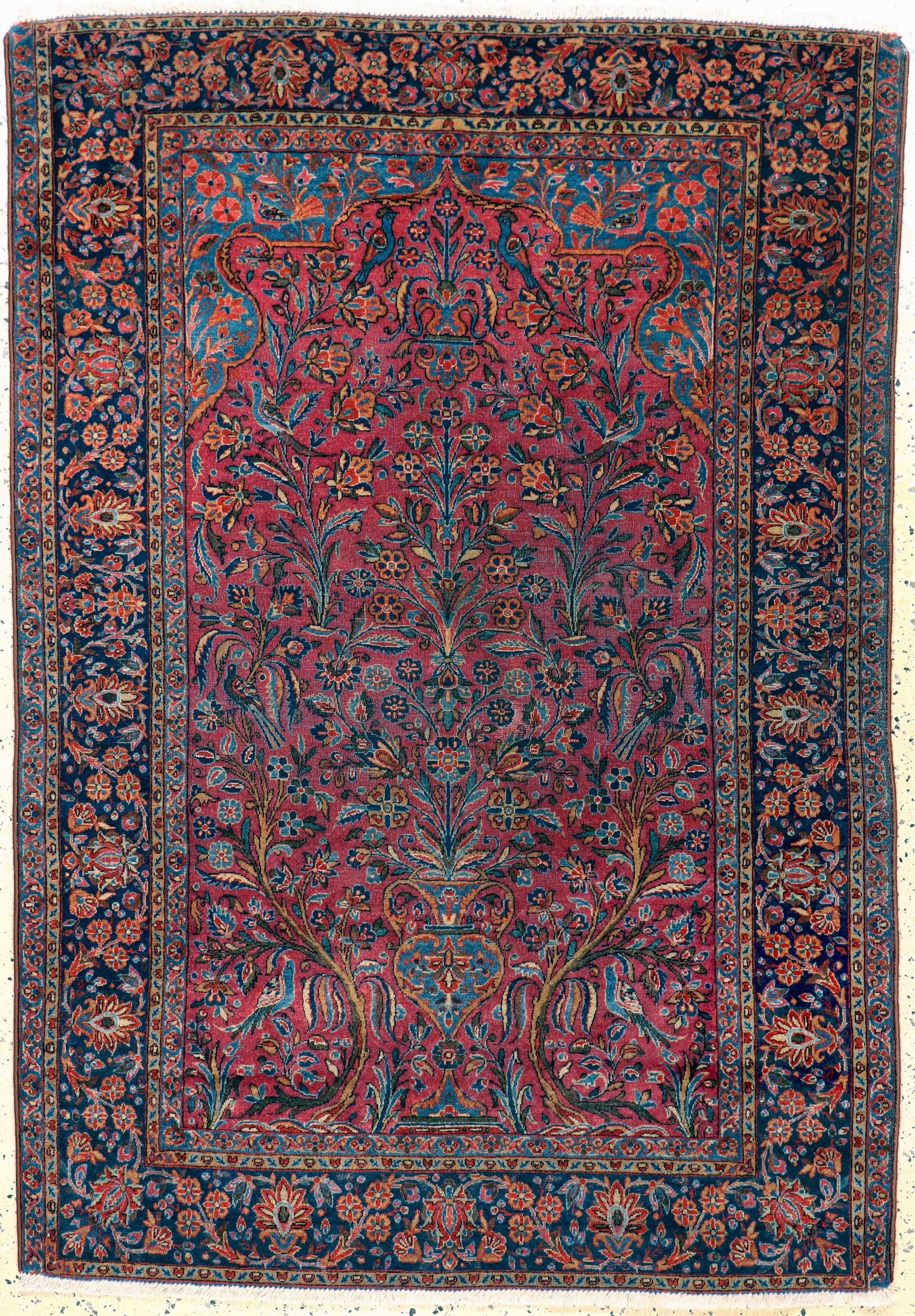 Image 27156726 - #´Manchester#´Kashan antique, Persia, around 1900, Manchester-corkwool, approx. 188 x 132 ...