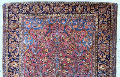 27156726a - #´Manchester#´Kashan antique, Persia, around 1900, Manchester-corkwool, approx. 188 x 132 ...