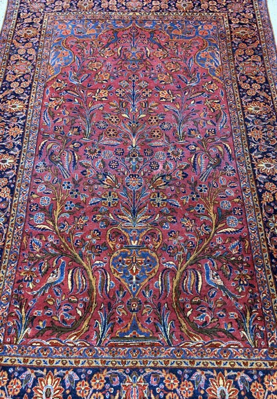 27156726d - #´Manchester#´Kashan antique, Persia, around 1900, Manchester-corkwool, approx. 188 x 132 ...
