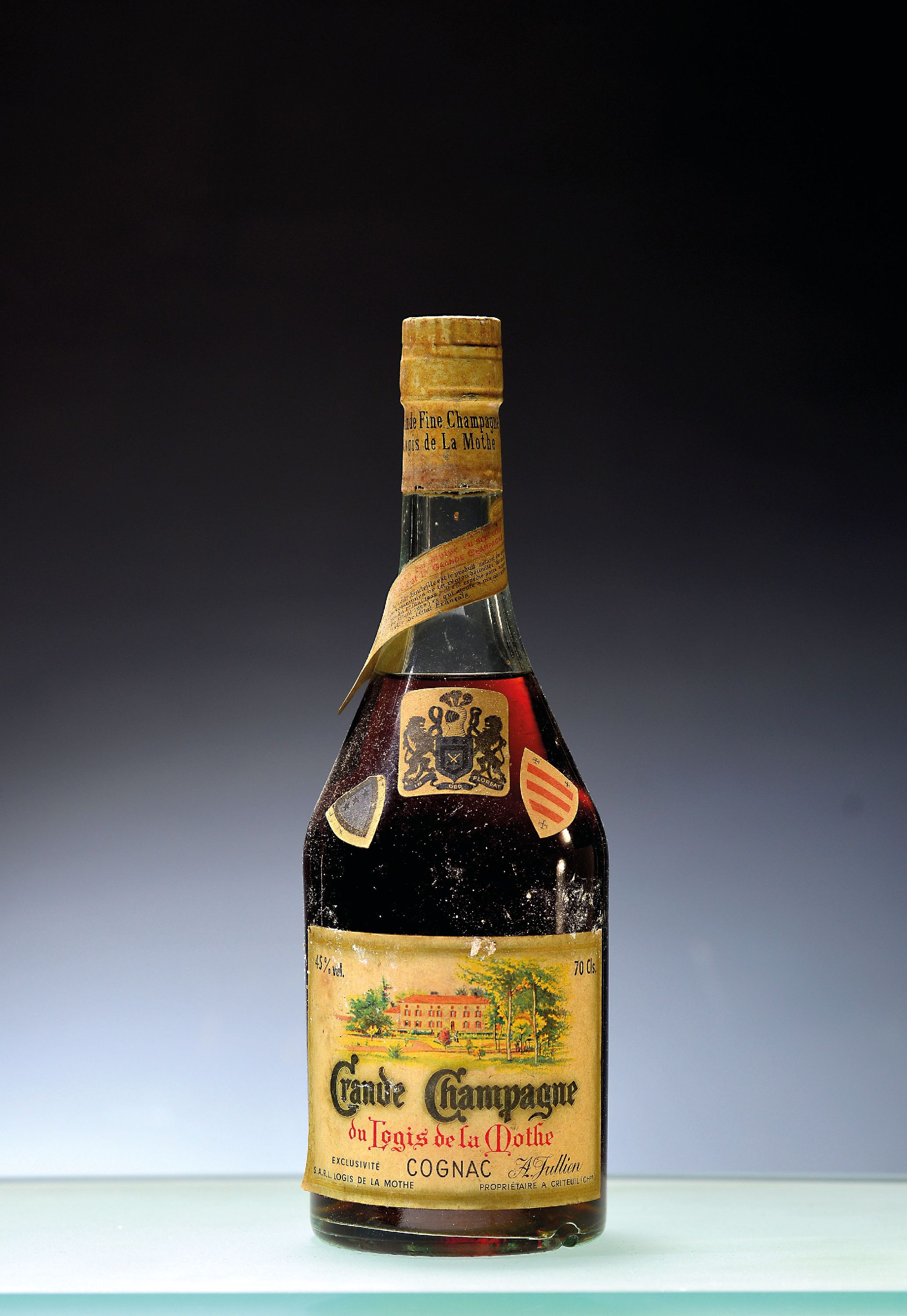 Image 27156809 - 1 Flasche Logis de la Mothe VSOP Grande Champagne Cognac, ca. 70cl, 45%Vol., beschmutzt