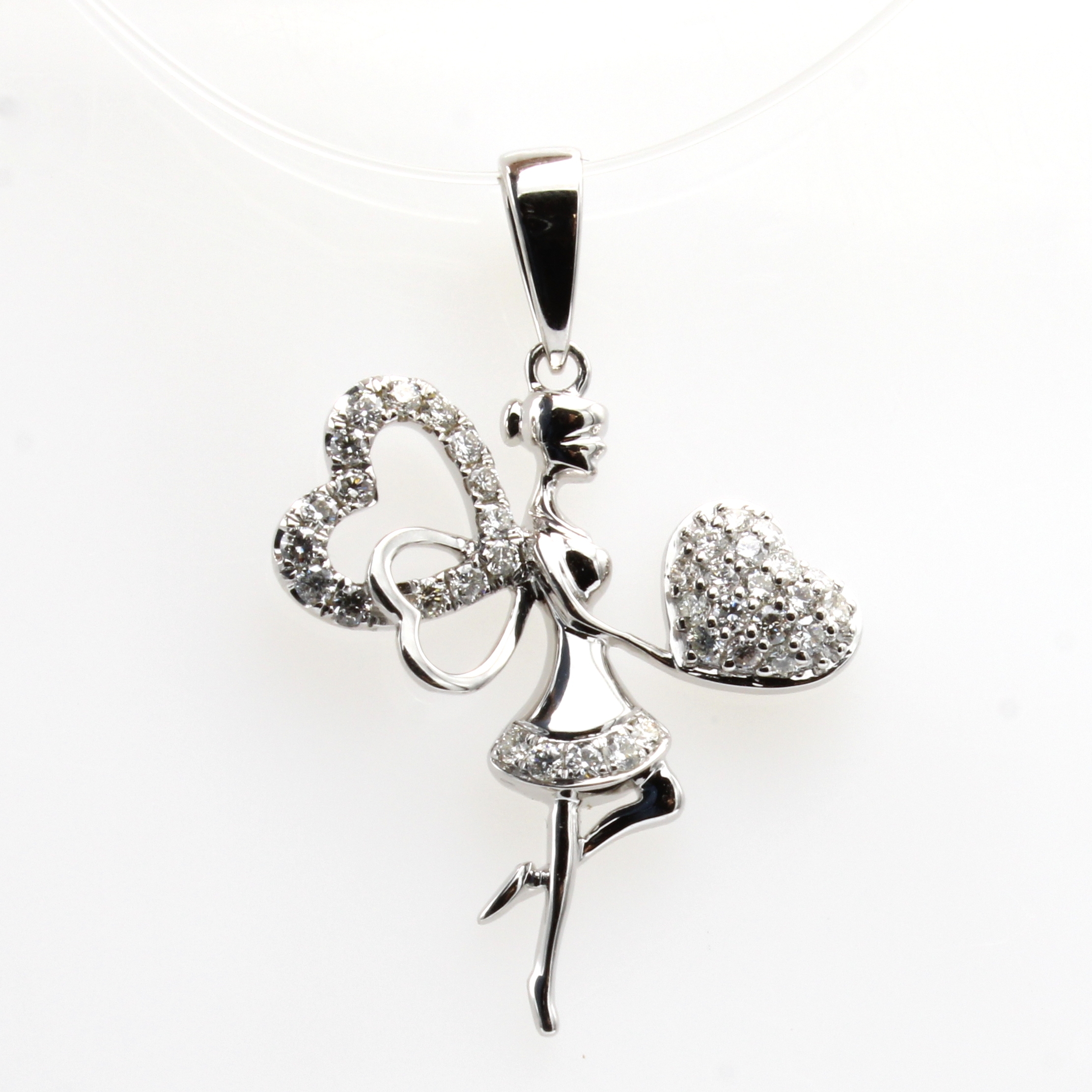 Image 27156927 - Anhänger mit Brillanten, WG 585/000, Darstellung eines Frauenmotives bes. m. 38 Brill. ...