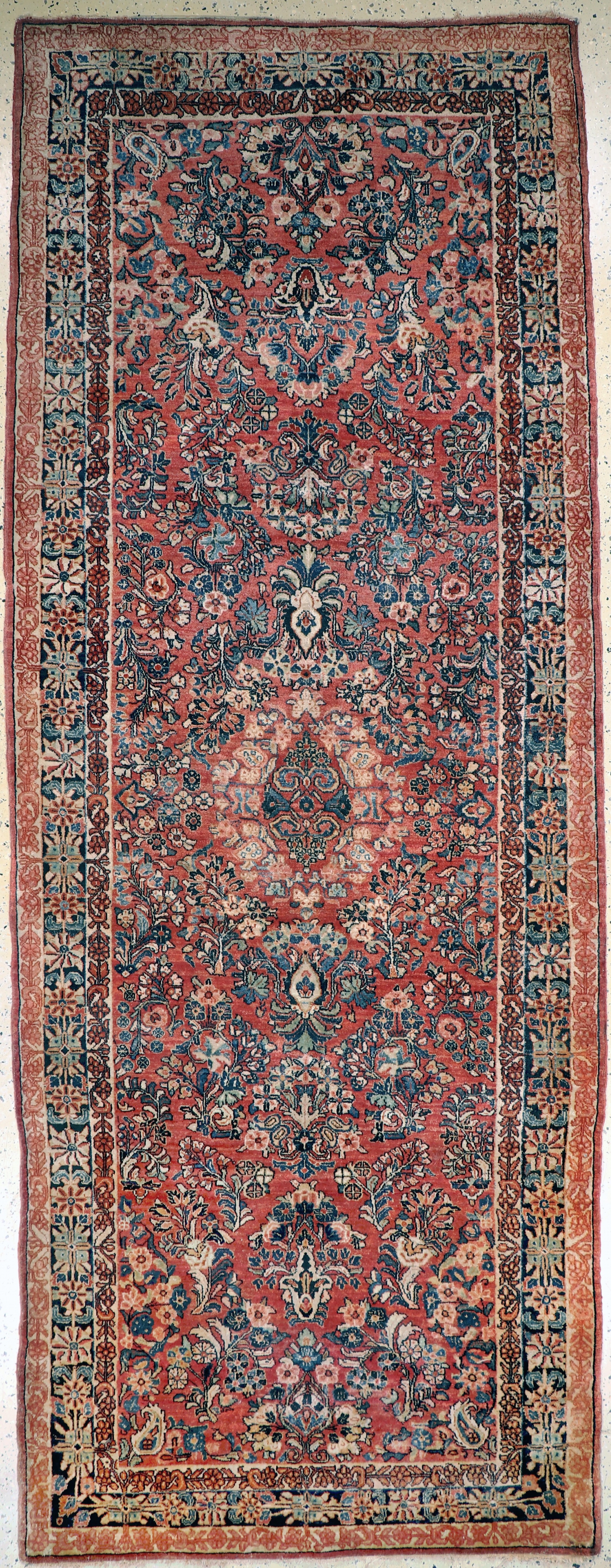 Image 27157022 - Us Re-Import Sarogh, Persien, Anfang 20.Jhd, Korkwolle auf Baumwolle, ca. 360 x 138cm, ...
