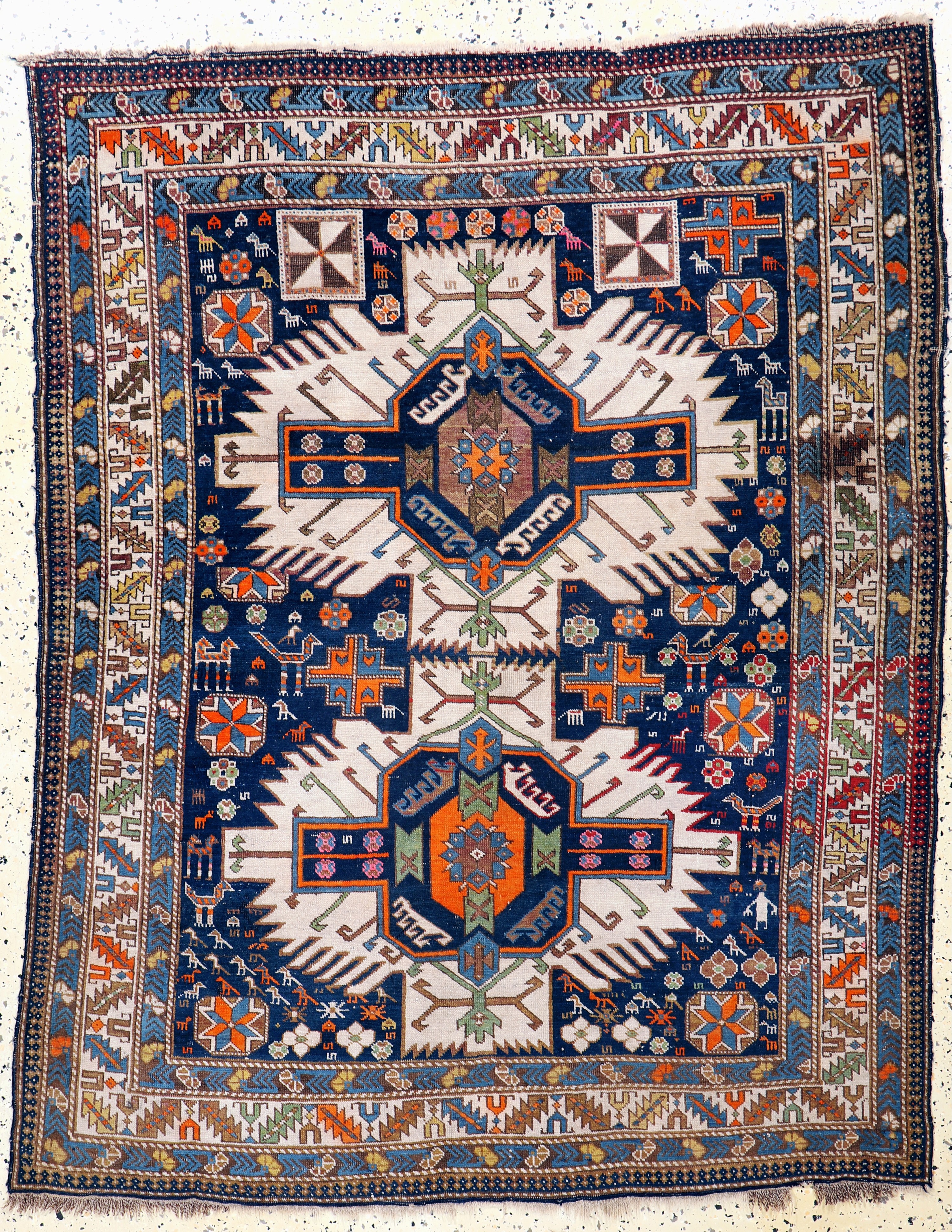 Image 27157027 - Shirvan antique, Caucasus, 19th century, wool on wool, approx. 170 x 133 cm, condition: 3 ...