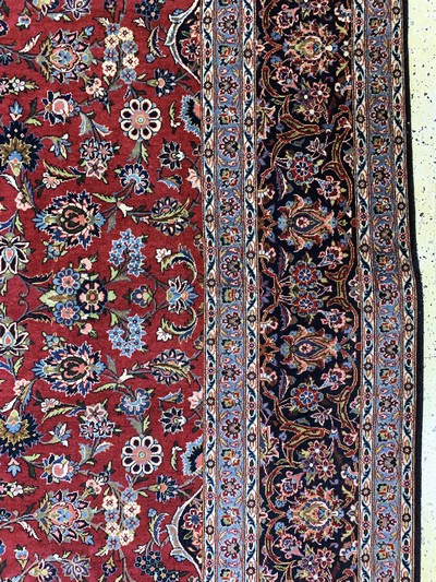 27157020e - Kashan cork old, Persia, early 20th century, corkwool on cotton, approx. 369 x 272 cm, ...