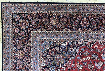 27157020g - Kashan cork old, Persia, early 20th century, corkwool on cotton, approx. 369 x 272 cm, ...