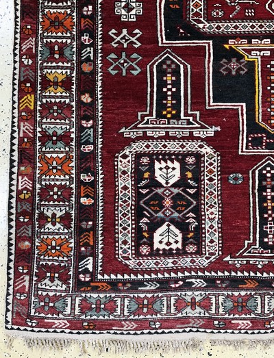 27157021b - ´Tachteh´Schirwan, Kaukasus, Anfang 20.Jhd,Wolle auf Wolle, ca. 257 x 162 cm, minimaler ...