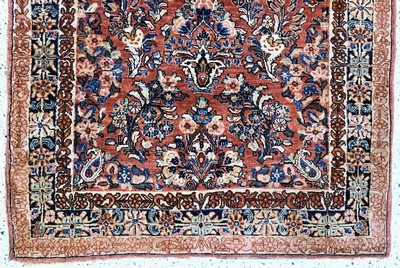 27157022c - Us Re-Import Sarogh, Persien, Anfang 20.Jhd, Korkwolle auf Baumwolle, ca. 360 x 138cm, ...