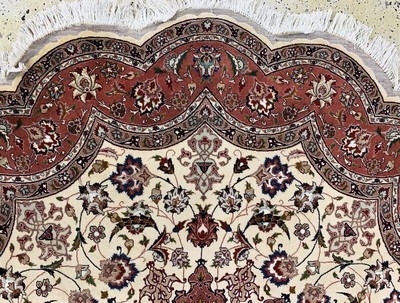27157039c - Täbriz fein(50 Raj), Persien, Ende 20.Jhd, Korkwolle mit Seide, Durchmesser: ca. 210 ...