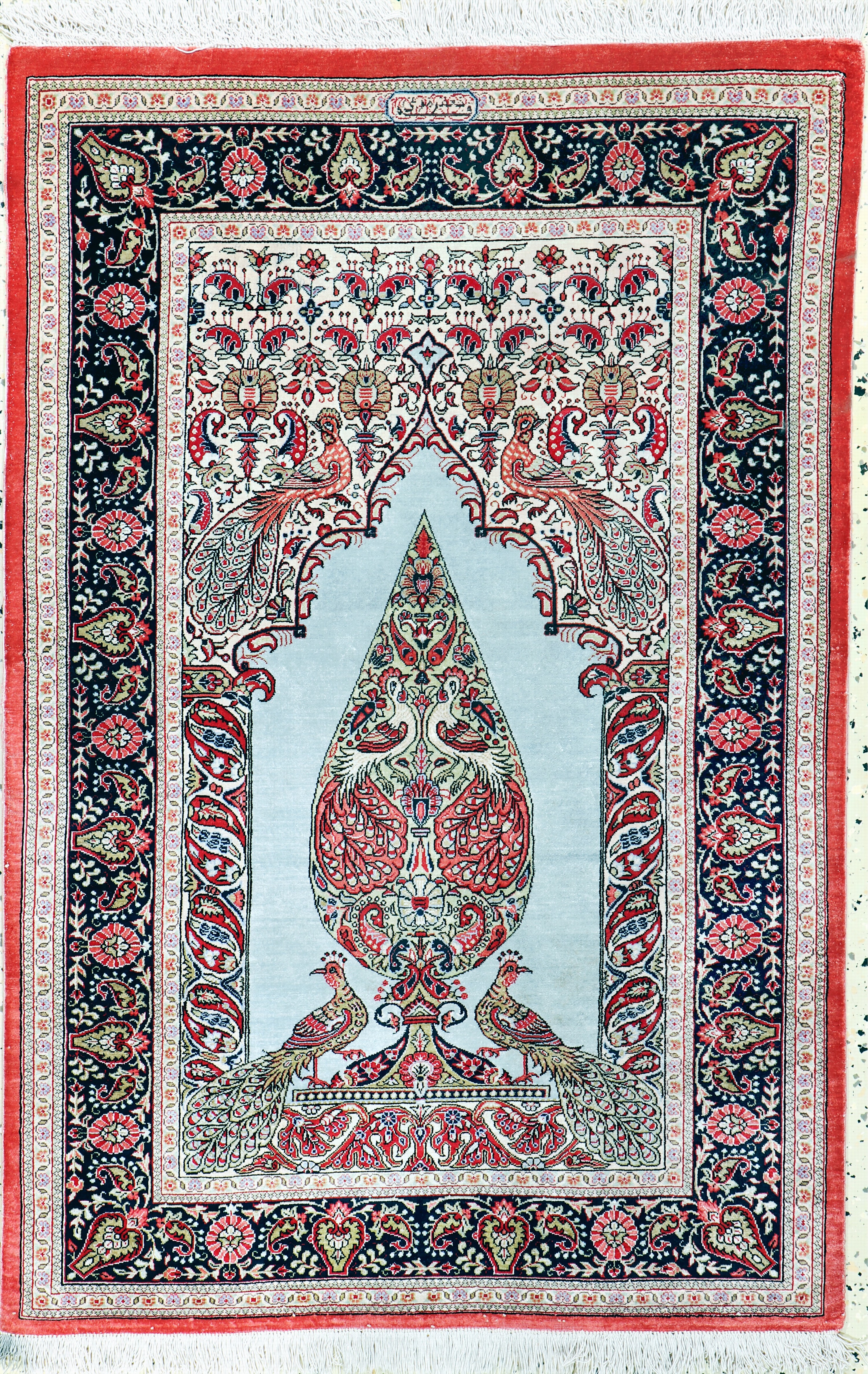 Image 27157329 - Ghom Seide fein, Persien, Ende 20.Jhd, reine Naturseide, ca. 117 x 77 cm, EHZ: 2 ...
