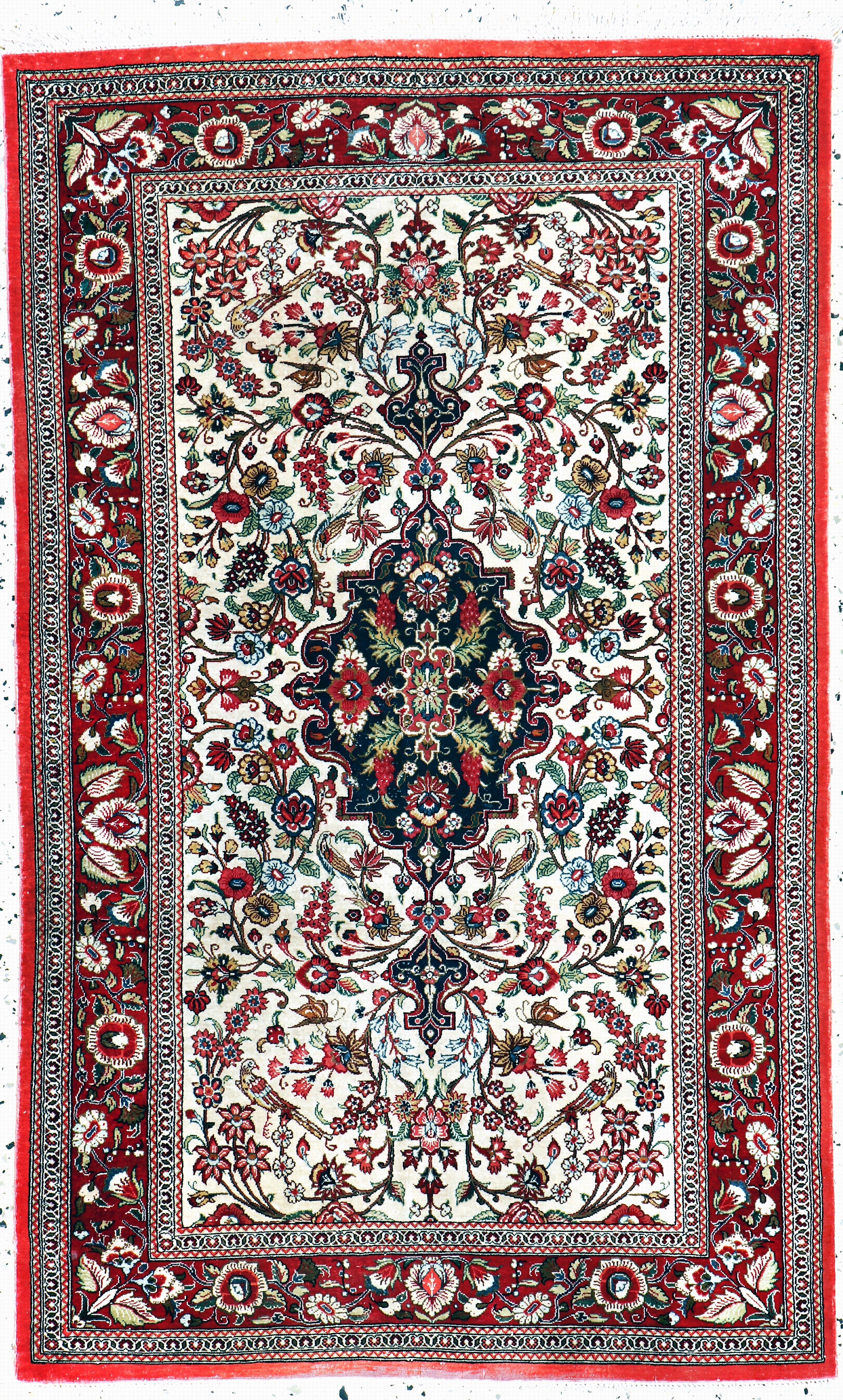 Image 27157331 - Ghom Seide fein, Persien, Ende 20.Jhd, reine Naturseide, ca. 124 x 76 cm, ...