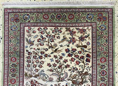 27157332a - Ghom Seide fein, Persien, Ende 20.Jhd, reine Naturseide, ca. 118 x 82 cm, EHZ: 2 ...