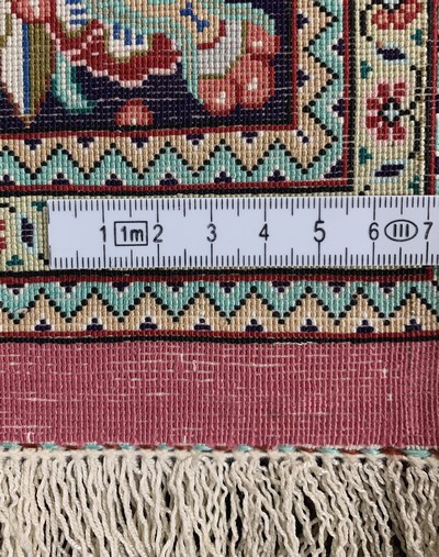 27157334d - Ghom Seide fein, Persien, Ende 20.Jhd, reine Naturseide, ca. 125 x 77 cm, ...