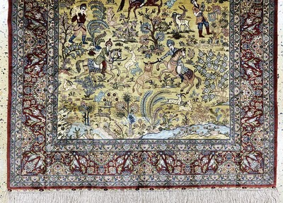 27157352b - Hereke Seide fein, China, Ende 20.Jhd, reine Naturseide, ca. 155 x 108 cm, ca. 1,0 Mio. ...