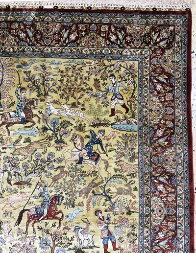 27157352c - Hereke Seide fein, China, Ende 20.Jhd, reine Naturseide, ca. 155 x 108 cm, ca. 1,0 Mio. ...